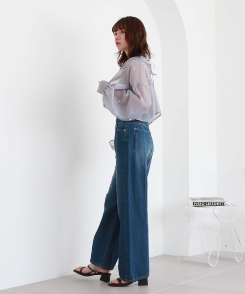 archives(アルシーヴ)の「センターシームデニムパンツ(デニムパンツ・レディース・ブルー/サックスブルー・SMALL/MEDIUM)」の15枚目の写真