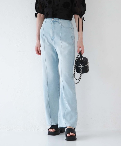 archives(アルシーヴ)の「センターシームデニムパンツ(デニムパンツ・レディース・ブルー/サックスブルー・SMALL/MEDIUM)」の16枚目の写真