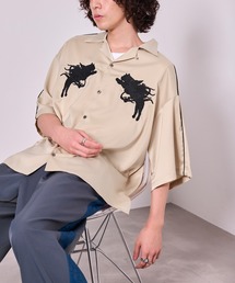 JUNRED | ヴィンテージライクフロント刺繍スカシャツ(シャツ/ブラウス)