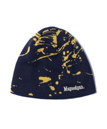 MAGOODGAN | ヘッドウェア 9310 イエローペインティング ネイビービーニー(ニットキャップ/ビーニー)