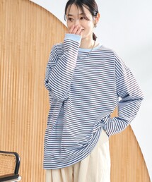 coen | 【WEB限定】USAコットンレトロボーダーTシャツ(Tシャツ/カットソー)