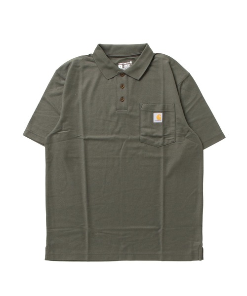 Carhartt(カーハート)の「Carhartt / カーハート Contractor's Work Pocket Polo 鹿の子 半袖 ポロシャツ 6oz(ポロシャツ・メンズ・ブラック/ヘザーグレー/モスグリーン/ネイビー・LARGE/X-LARGE/MEDIUM)」の16枚目の写真