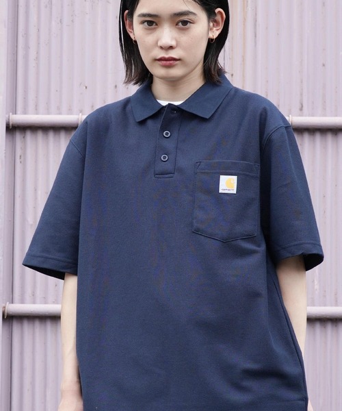 Carhartt(カーハート)の「Carhartt / カーハート Contractor's Work Pocket Polo 鹿の子 半袖 ポロシャツ 6oz(ポロシャツ・メンズ・ブラック/ヘザーグレー/モスグリーン/ネイビー・LARGE/X-LARGE/MEDIUM)」の5枚目の写真