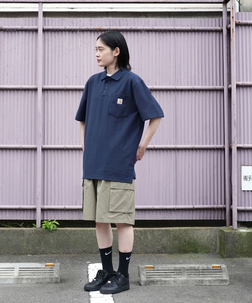 Carhartt(カーハート)の「Carhartt / カーハート Contractor's Work Pocket Polo 鹿の子 半袖 ポロシャツ 6oz(ポロシャツ・メンズ・ブラック/ヘザーグレー/モスグリーン/ネイビー・LARGE/X-LARGE/MEDIUM)」の7枚目の写真