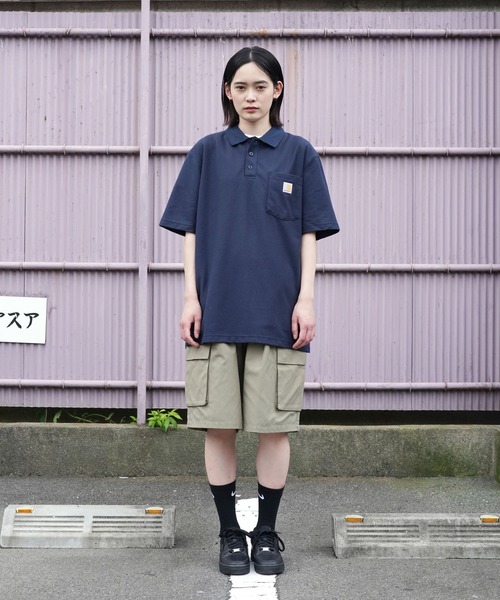 Carhartt(カーハート)の「Carhartt / カーハート Contractor's Work Pocket Polo 鹿の子 半袖 ポロシャツ 6oz(ポロシャツ・メンズ・ブラック/ヘザーグレー/モスグリーン/ネイビー・LARGE/X-LARGE/MEDIUM)」の9枚目の写真