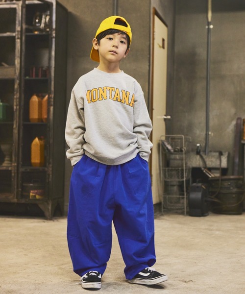 PAIRMANON STREET(ペアマノンストリート)の「【PAIRMANON STREET】サーカス バルーン シルエット パンツ(カーゴパンツ・キッズ・ブラック/カーキ/ベージュ/オフホワイト/オレンジ/ブルー/インディゴブルー/ピンク/ネイビー/ライトイエロー/ライトブルー・160/100/120/110/140/90/130/150)」の12枚目の写真