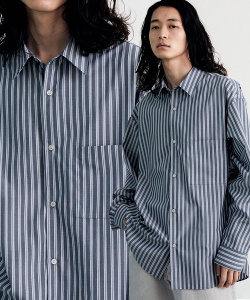 TENCEL STRIPE WIDE SHIRTの3枚目の写真