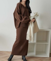 WEGO/【WEB限定・2点セット】2WAYニットセットアップ