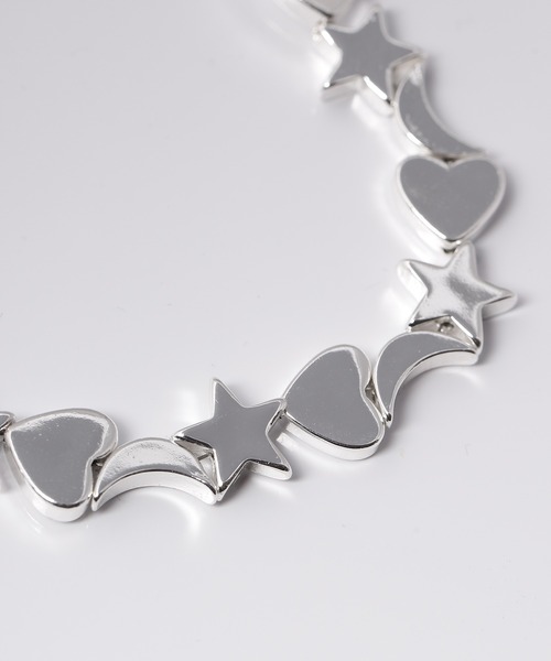 JIEDA(ジエダ)の「STAR MOON HEART NECKLACE(ネックレス・メンズ・シルバー・ONE SIZE)」の6枚目の写真