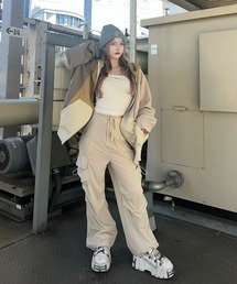 XU | ストリートファッション XU エックスユー string cargo jogger pants ストリング カーゴパンツ ジョガーパンツ(カーゴパンツ)