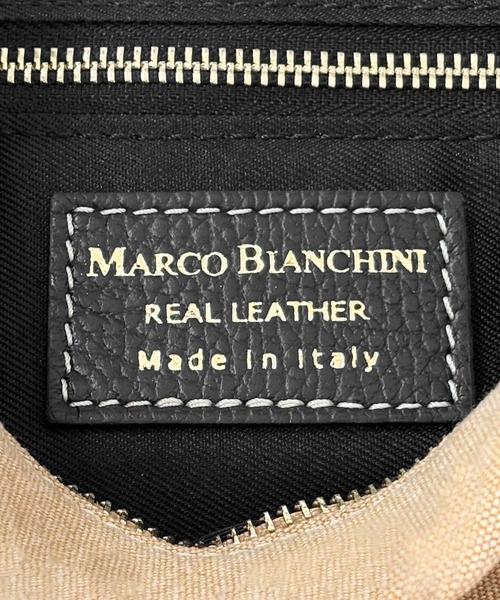 MARCO BIANCHINI(マルコビアンチーニ)の「MARCO BIANCHINI キャンバスレザーバッグ(ショルダーバッグ・レディース・ブラック/オフホワイト・ONE)」の8枚目の写真