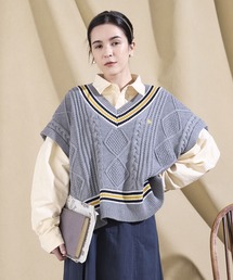 POLO BCS | ＜POLO BCS/ポロ・ビーシーエス＞別注Vネック/ラインニットベスト(ベスト)