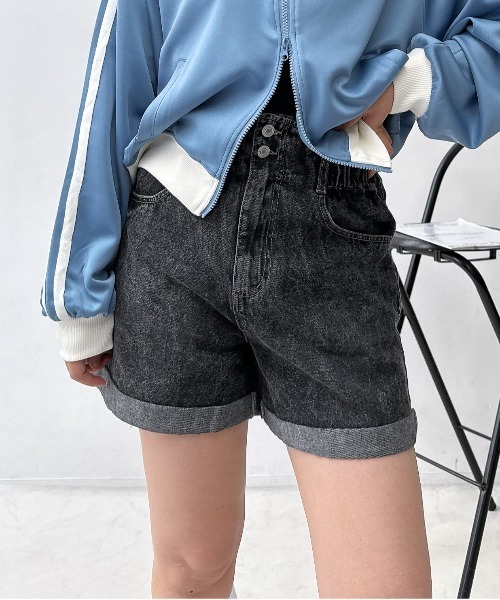 AS KNOW AS plus(アズノゥアズプラス)の「♪ロールアップハイウエストショートパンツ(その他パンツ・レディース・ブラック系/ブラック系その他/ブラウン系/ブラウン系その他/ブラウン系その他2/ホワイト系その他2/その他3/サックスブルー系3/ブラック系その他2/ブルー系3/ブラック系3/カモフラージュ・FREE)」の19枚目の写真