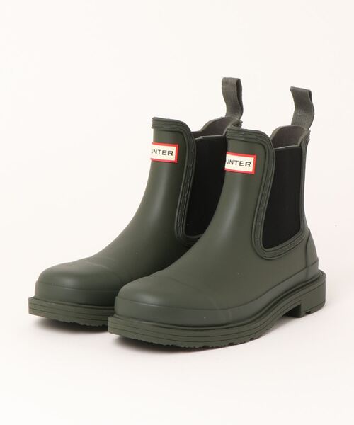 HUNTER(ハンター)の「WOMENS COMMANDO CHELSEA BOOT(レインシューズ・レディース・オフホワイト/ダークオリーブ/ブラック/ボルドー・UK4/UK5/UK6/UK3/UK7)」の1枚目の写真