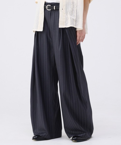 soerte(ソエルテ)の「3tuck Wide Balloon Trousers / 3タックワイドバルーンスラックス(スラックス・メンズ・グレー/ブラウン/ブラック/ブラック系その他/グレー系その他/ブラウン系その他・2/1/0/3/4)」の4枚目の写真