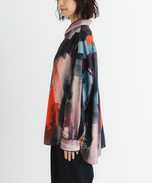 URBAN RESEARCH(アーバンリサーチ)の「『イージーケア』new basic カラーブロックペイントシャツ(シャツ/ブラウス・レディース・オレンジ系その他/ピンク系その他・FREE)」の8枚目の写真