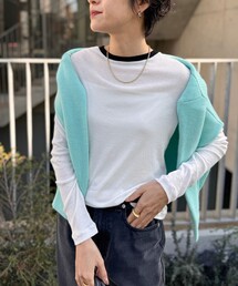 NOLLEY’S Sophi | シアー配色トリミングロンT(Tシャツ/カットソー)