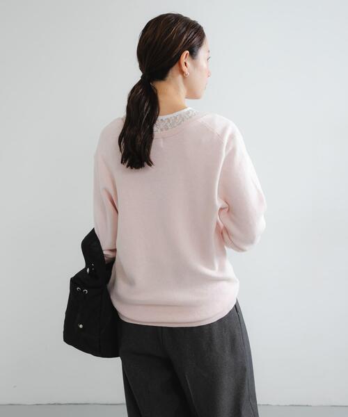 URBAN RESEARCH(アーバンリサーチ)の「new basic カシミヤコットンVネックチュニックニット(チュニック・レディース・ピンク/ブルー系その他/カーキ・FREE)」の7枚目の写真