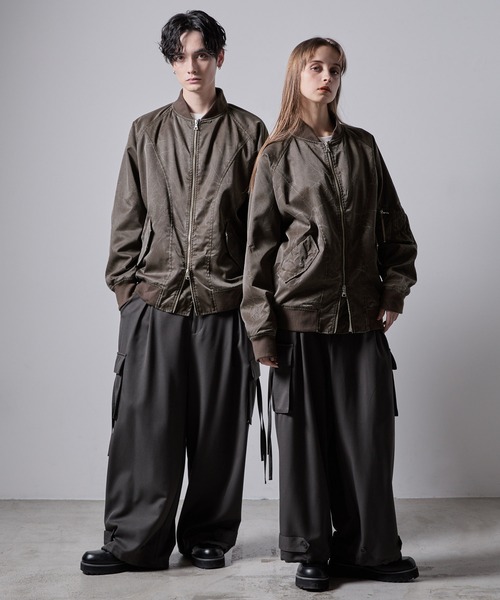 CLEL(クレイル)の「【CLEL】Vintage Design Short MA-1 Blouson/ヴィンテージ デザイン ショートMA-1ブルゾン(ブルゾン・メンズ・ブラウン/チャコールグレー/ブラック・L/M/S/XS)」の6枚目の写真