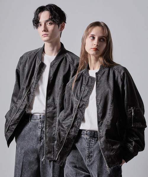 CLEL(クレイル)の「【CLEL】Vintage Design Short MA-1 Blouson/ヴィンテージ デザイン ショートMA-1ブルゾン(ブルゾン・メンズ・ブラウン/チャコールグレー/ブラック・L/M/S/XS)」の17枚目の写真