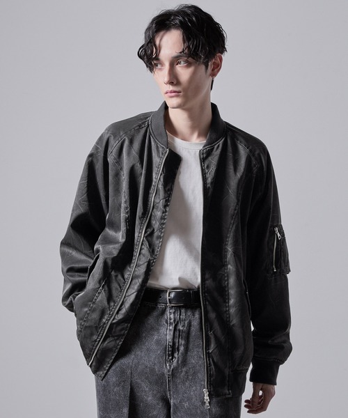 CLEL(クレイル)の「【CLEL】Vintage Design Short MA-1 Blouson/ヴィンテージ デザイン ショートMA-1ブルゾン(ブルゾン・メンズ・ブラウン/チャコールグレー/ブラック・L/M/S/XS)」の22枚目の写真