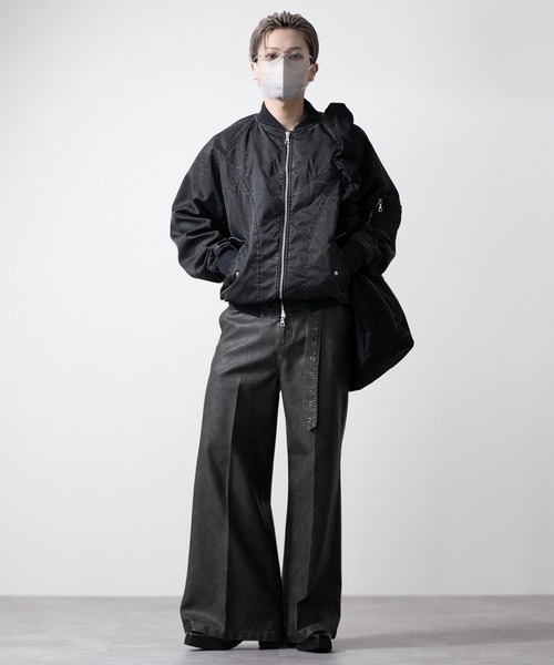 CLEL(クレイル)の「【CLEL】Vintage Design Short MA-1 Blouson/ヴィンテージ デザイン ショートMA-1ブルゾン(ブルゾン・メンズ・ブラウン/チャコールグレー/ブラック・L/M/S/XS)」の13枚目の写真
