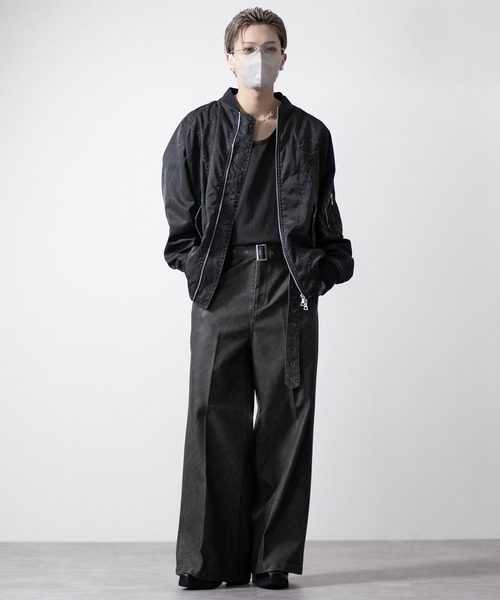 CLEL(クレイル)の「【CLEL】Vintage Design Short MA-1 Blouson/ヴィンテージ デザイン ショートMA-1ブルゾン(ブルゾン・メンズ・ブラウン/チャコールグレー/ブラック・L/M/S/XS)」の14枚目の写真