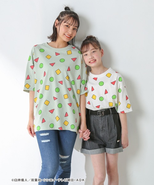 Honeys(ハニーズ)の「クレヨンしんちゃんT(Tシャツ/カットソー・レディース・オフホワイト/ミント・SS/L/M/S)」の16枚目の写真