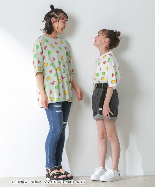 Honeys(ハニーズ)の「クレヨンしんちゃんT(Tシャツ/カットソー・レディース・オフホワイト/ミント・SS/L/M/S)」の17枚目の写真