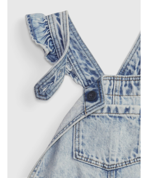 GAP(ギャップ)の「ウォッシュウェル フリル デニムショートオール (幼児)(サロペット/オーバーオール・キッズ・その他・18-24M/3 YRS/12-18M/2 YRS/4 YRS/5 YRS)」の4枚目の写真