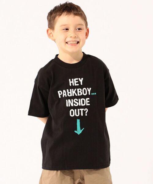 THE PARK SHOP(ザパークショップ)の「THE PARK SHOP:INSIDE GHOST TEE(95~145cm)(Tシャツ/カットソー・キッズ・ブラック/ライトグレー・125/S/145/105/115/95/135)」の1枚目の写真