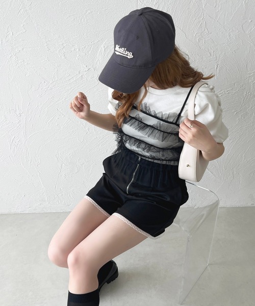 apres jour(アプレジュール)の「フリルベアバックリボンキャミセット【ZOZOTOWN限定アイテム】(アンサンブル・レディース・アイボリー/ブラック/チャコールグレー・フリー/X-LARGE)」の17枚目の写真