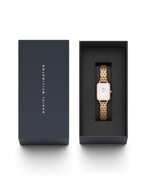 Daniel Wellington(ダニエルウェリントン)の「Quadro Bezel 5-Link 20*26mm(アナログ腕時計・レディース・ホワイト×シルバー/シルバー×ブルー・ONE SIZE)」の6枚目の写真