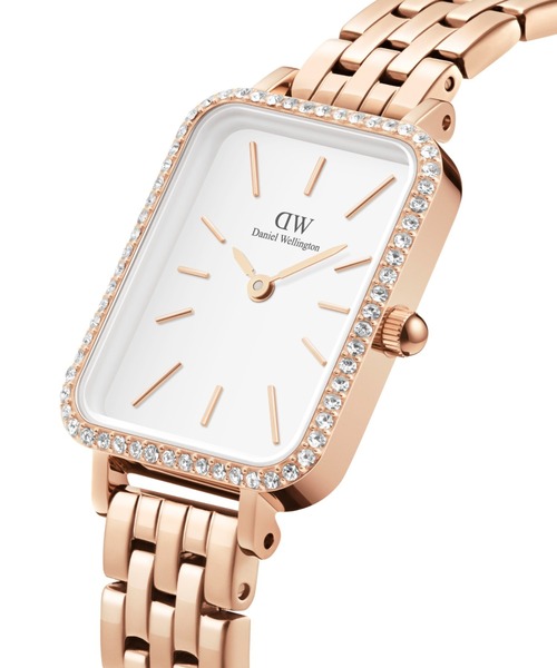 Daniel Wellington(ダニエルウェリントン)の「Quadro Bezel 5-Link 20*26mm(アナログ腕時計・レディース・ホワイト×シルバー/シルバー×ブルー・ONE SIZE)」の7枚目の写真