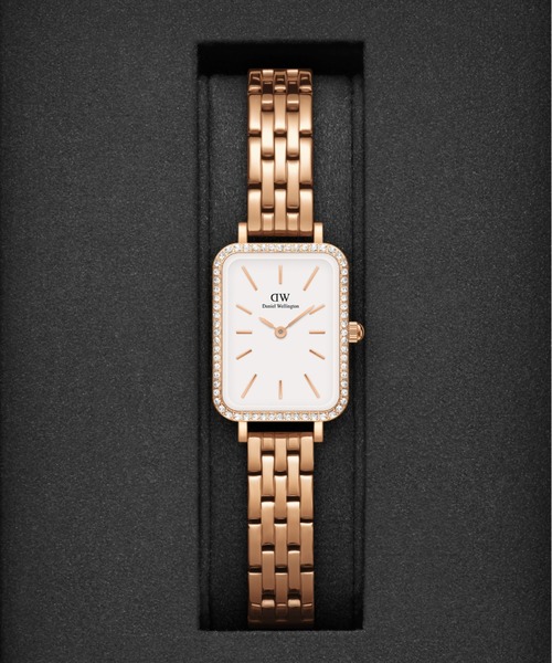 Daniel Wellington(ダニエルウェリントン)の「Quadro Bezel 5-Link 20*26mm(アナログ腕時計・レディース・ホワイト×シルバー/シルバー×ブルー・ONE SIZE)」の8枚目の写真