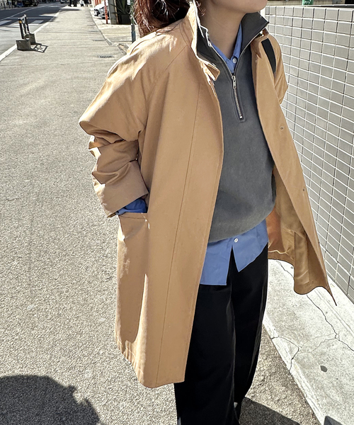 JOURNAL STANDARD(ジャーナルスタンダード)の「《追加2》スタンドカラーテントコート(その他アウター・レディース・ベージュ/ベージュ系その他・36/38)」の2枚目の写真