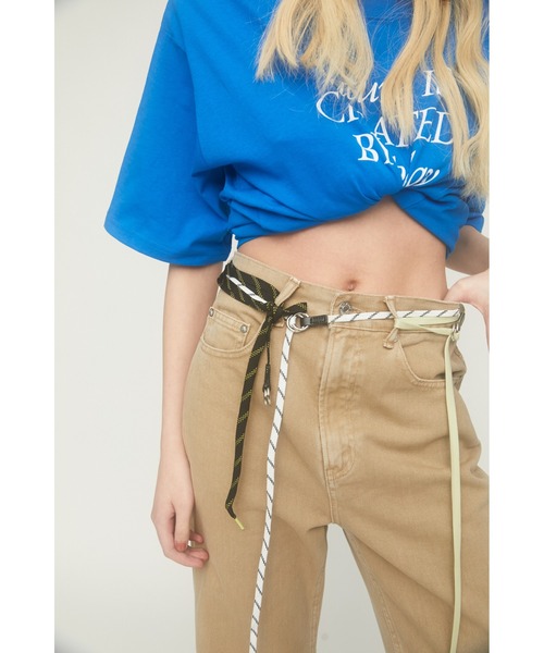 SLY(スライ)の「SHOE LACE BELT シューレース ベルト(ベルト・レディース・ライトグリーン/ブラック系その他2/ホワイト系その他2・FREE)」の22枚目の写真