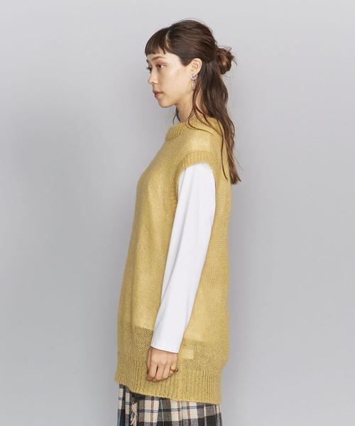 BEAUTY&YOUTH UNITED ARROWS(ビューティーアンドユースユナイテッドアローズ)の「BY モヘヤナイロンカラーベストо(ニット/セーター・レディース・コバルトブルー/その他1/イエロー・FREE)」の6枚目の写真