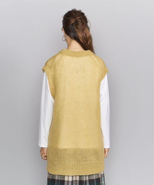 BEAUTY&YOUTH UNITED ARROWS(ビューティーアンドユースユナイテッドアローズ)の「BY モヘヤナイロンカラーベストо(ニット/セーター・レディース・コバルトブルー/その他1/イエロー・FREE)」の5枚目の写真