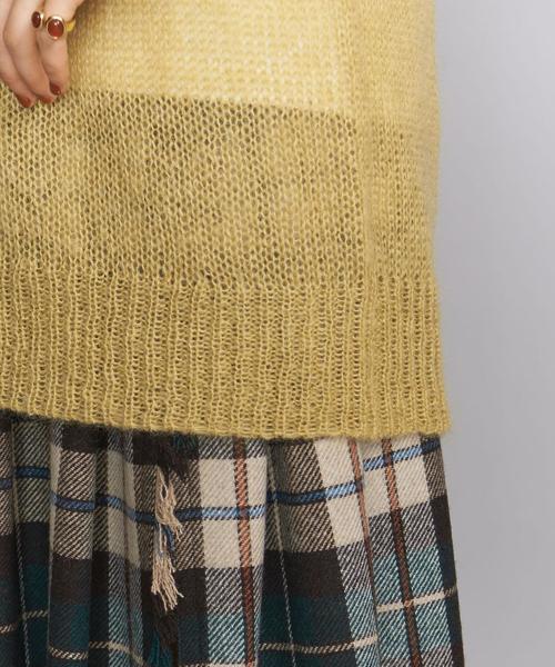 BEAUTY&YOUTH UNITED ARROWS(ビューティーアンドユースユナイテッドアローズ)の「BY モヘヤナイロンカラーベストо(ニット/セーター・レディース・コバルトブルー/その他1/イエロー・FREE)」の12枚目の写真