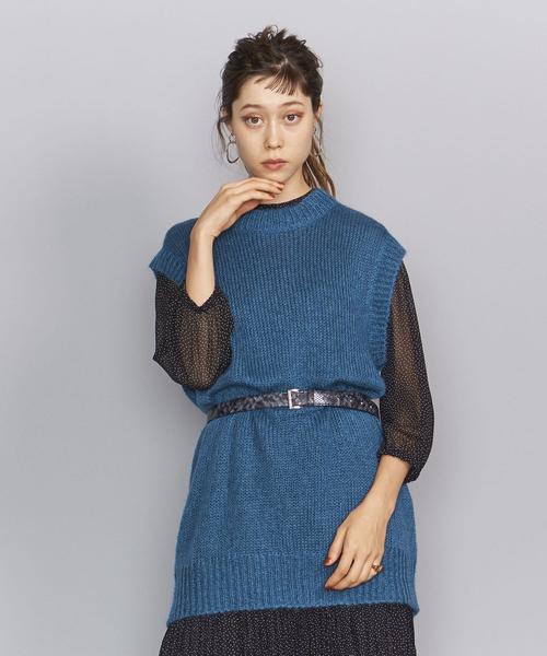 BEAUTY&YOUTH UNITED ARROWS(ビューティーアンドユースユナイテッドアローズ)の「BY モヘヤナイロンカラーベストо(ニット/セーター・レディース・コバルトブルー/その他1/イエロー・FREE)」の21枚目の写真
