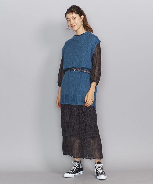BEAUTY&YOUTH UNITED ARROWS(ビューティーアンドユースユナイテッドアローズ)の「BY モヘヤナイロンカラーベストо(ニット/セーター・レディース・コバルトブルー/その他1/イエロー・FREE)」の19枚目の写真