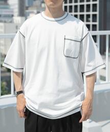 ITEMS URBANRESEARCH | 配色ステッチクルーネックTシャツ(Tシャツ/カットソー)