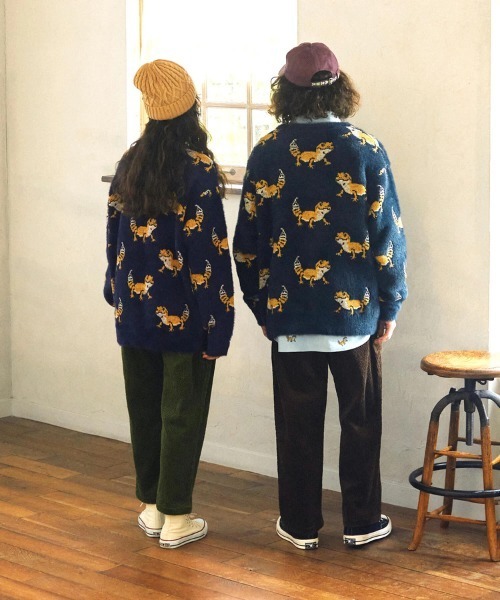 go slow caravan(ゴースローキャラバン)の「レオパードゲッコーIMPACTシャギーMIX ジャガードニット(ニット/セーター・メンズ・イエロー/バイオレット・MEDIUM/LARGE/X-LARGE)」の17枚目の写真