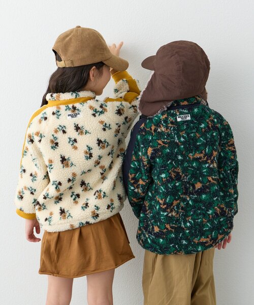 CIAOPANIC TYPY(チャオパニックティピー)の「【KIDS】【ユニセックス】総柄ボアブルゾン《ジュニアサイズあり》(ブルゾン・キッズ・アイボリー/ネイビー/グレー/グリーン・XX-LARGE/X-LARGE/LARGE/SMALL/MEDIUM)」の11枚目の写真