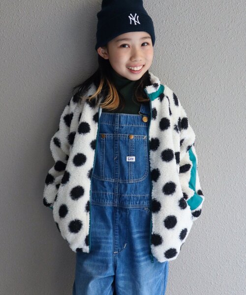 CIAOPANIC TYPY(チャオパニックティピー)の「【KIDS】【ユニセックス】総柄ボアブルゾン《ジュニアサイズあり》(ブルゾン・キッズ・アイボリー/ネイビー/グレー/グリーン・XX-LARGE/X-LARGE/LARGE/SMALL/MEDIUM)」の15枚目の写真