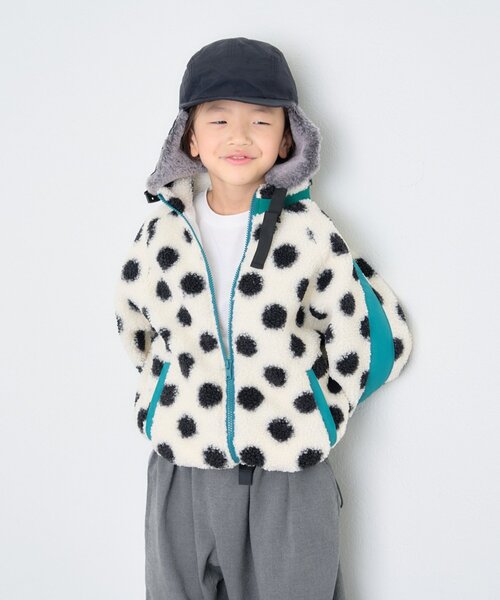 CIAOPANIC TYPY(チャオパニックティピー)の「【KIDS】【ユニセックス】総柄ボアブルゾン《ジュニアサイズあり》(ブルゾン・キッズ・アイボリー/ネイビー/グレー/グリーン・XX-LARGE/X-LARGE/LARGE/SMALL/MEDIUM)」の21枚目の写真