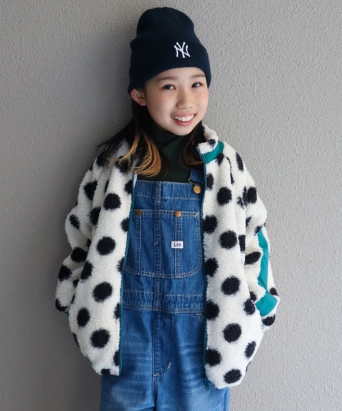 CIAOPANIC TYPY(チャオパニックティピー)の「【KIDS】【ユニセックス】総柄ボアブルゾン《ジュニアサイズあり》(ブルゾン・キッズ・アイボリー/ネイビー/グレー/グリーン・XX-LARGE/X-LARGE/LARGE/SMALL/MEDIUM)」の9枚目の写真