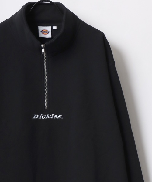 Dickies/ディッキーズ 別注 オーバーサイズ 裏起毛 ロゴ ワンポイント刺繍 ハーフジップ スウェット トレーナー/長袖 トップス プルオーバー/レディース メンズの8枚目の写真