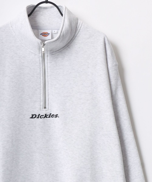 Dickies/ディッキーズ 別注 オーバーサイズ 裏起毛 ロゴ ワンポイント刺繍 ハーフジップ スウェット トレーナー/長袖 トップス プルオーバー/レディース メンズの9枚目の写真